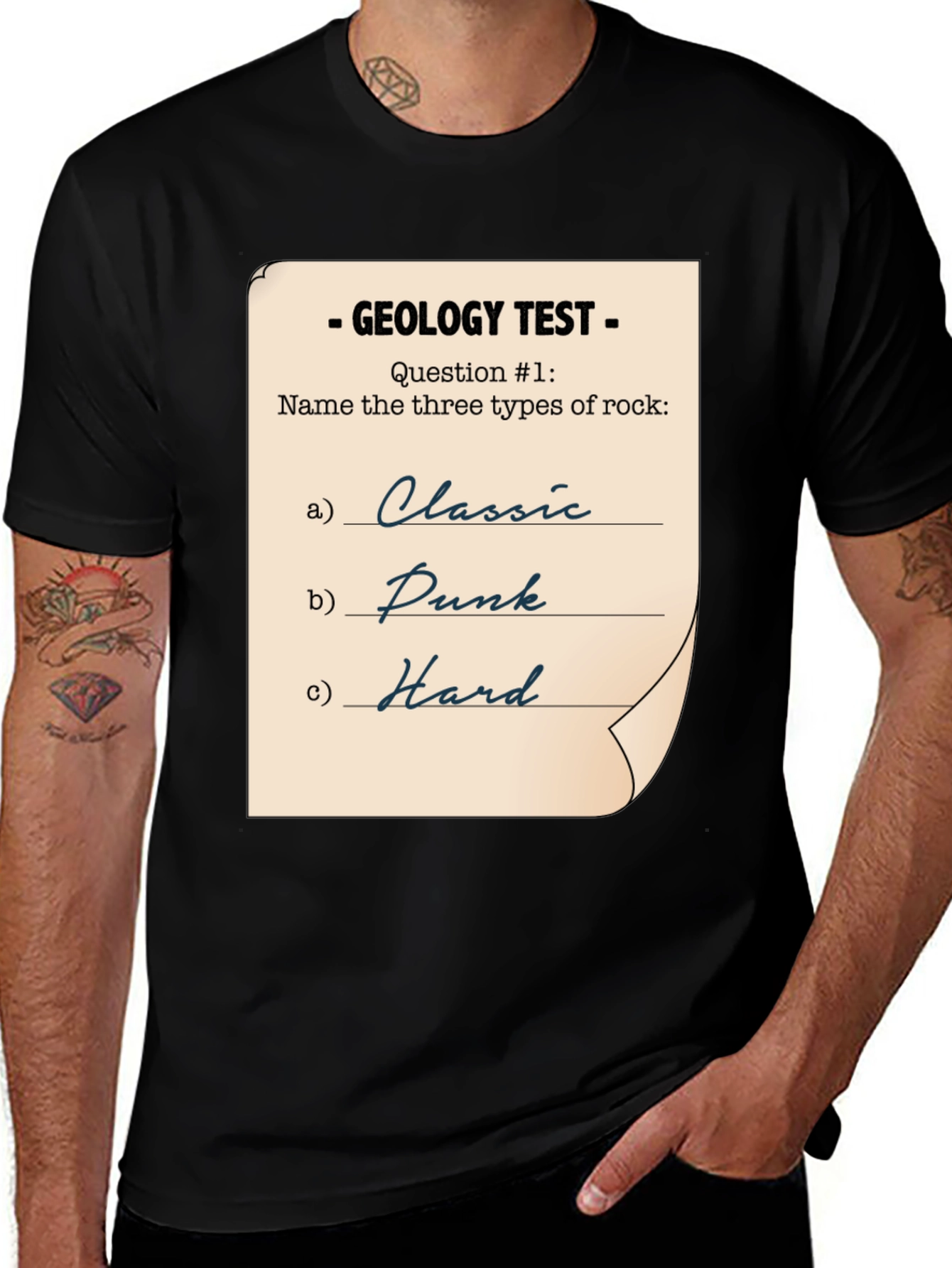 Variant 10 of Geology Test Funny Rock Music T-Shirt