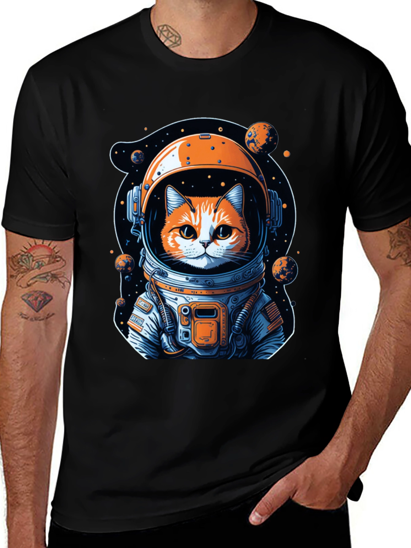 Variant 15 of Cat Astronaut Graphic T-Shirt