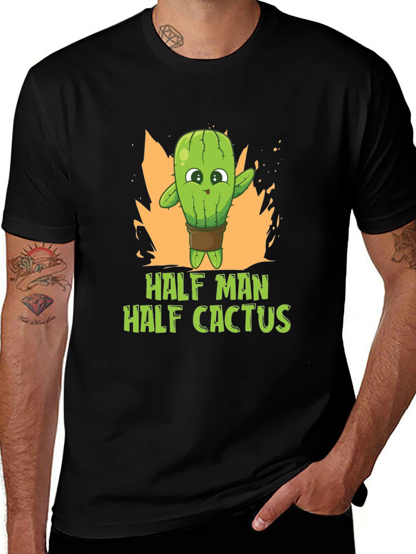 Variant 20 of Half Man Half Cactus Graphic Tee