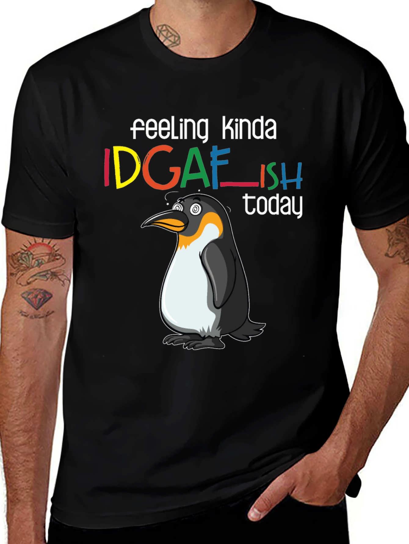 Variant 15 of IDGAFish Penguin Graphic Tee