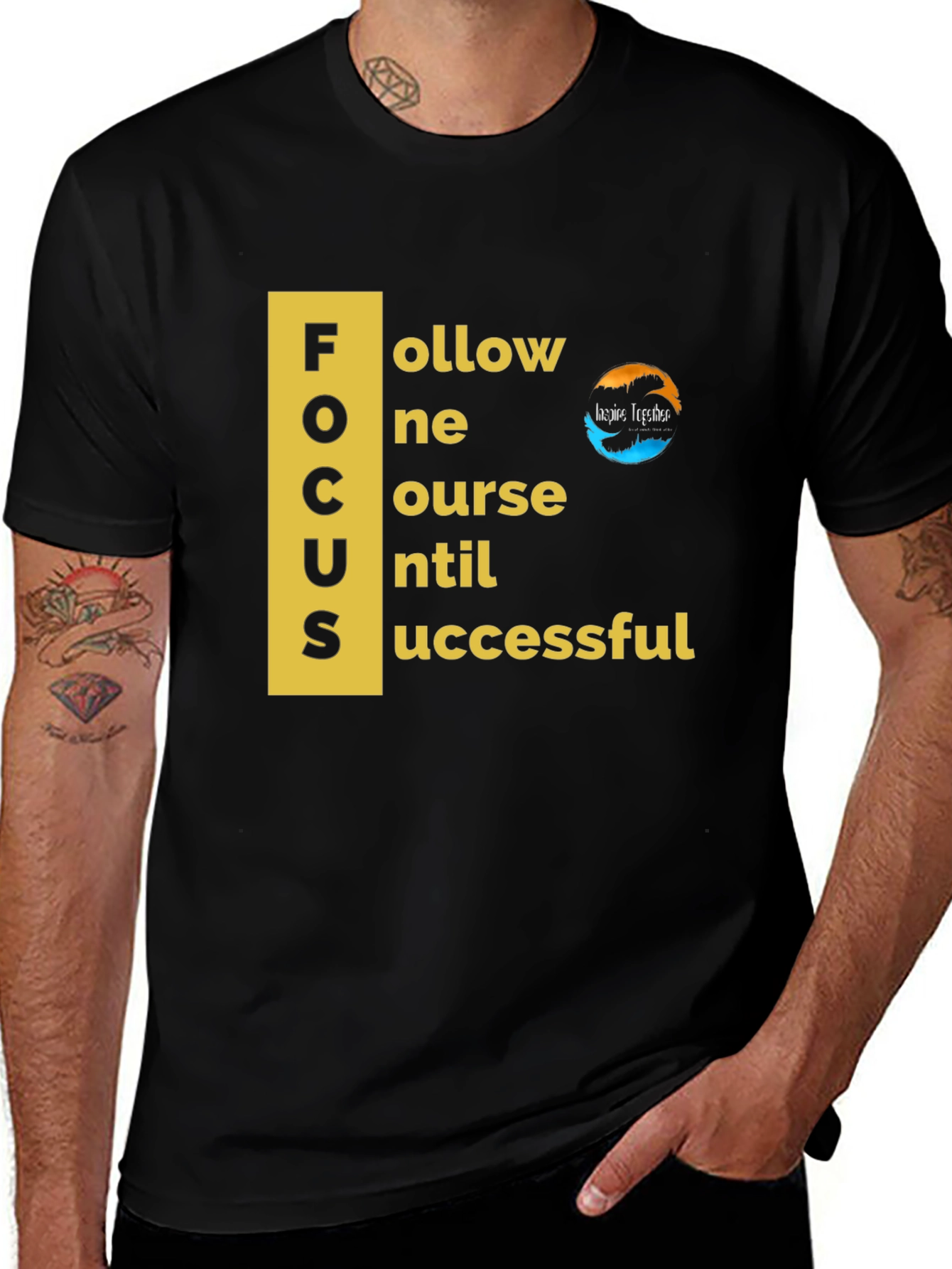 Variant 26 of Motivational Focus T-Shirt - Follow One Course