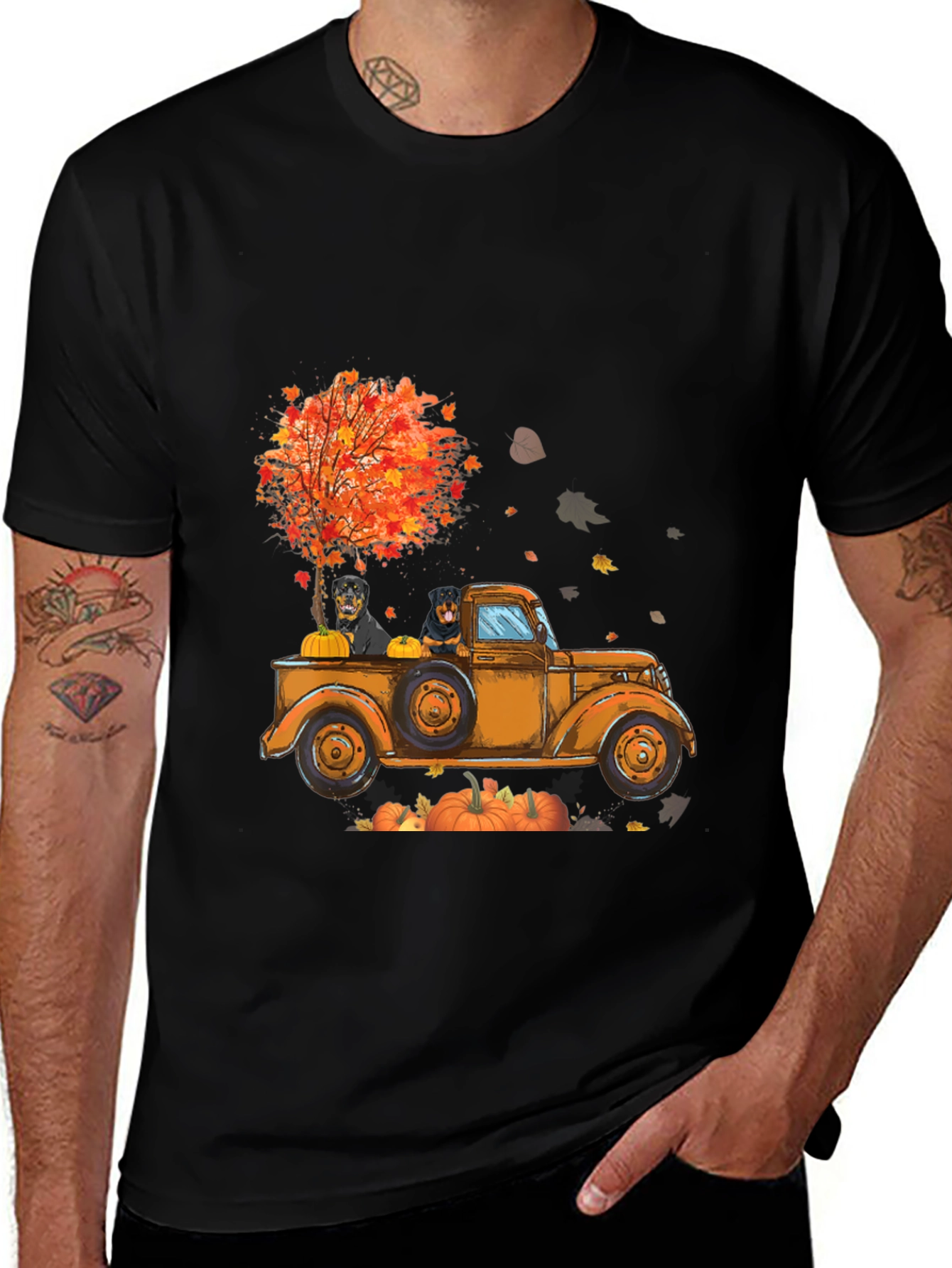 Variant 29 of Rottweiler Fall Truck T-Shirt