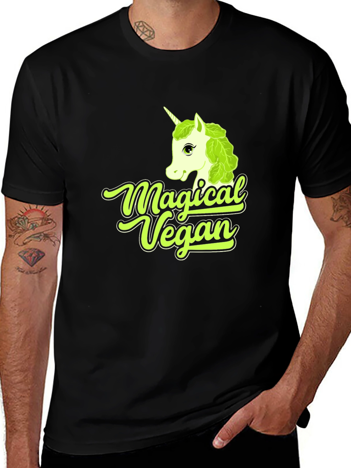 Variant 5 of Magical Vegan T-Shirt - Cute Unicorn Tee