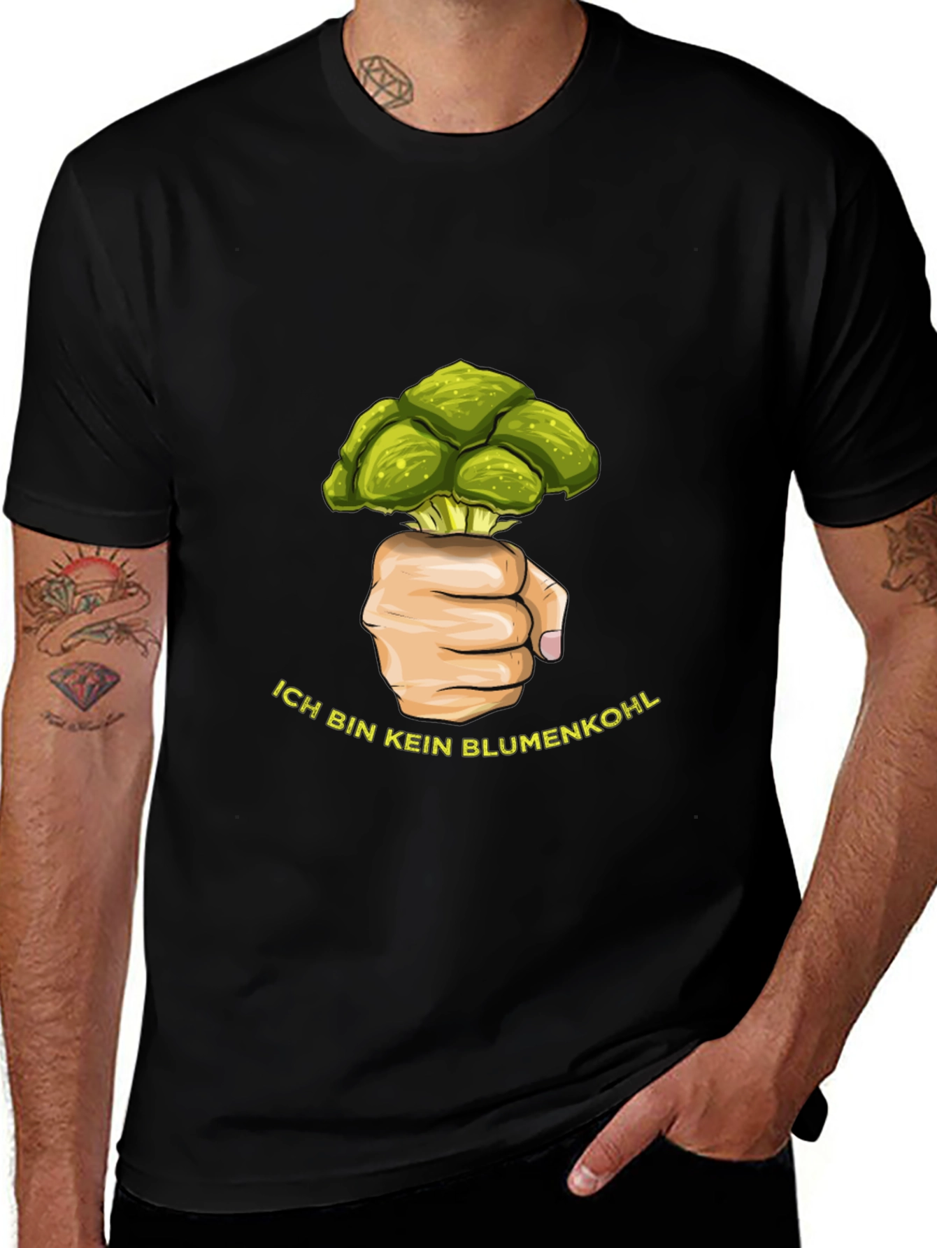 Variant 28 of Broccoli Fist T-Shirt - Funny Vegetable Graphic Tee