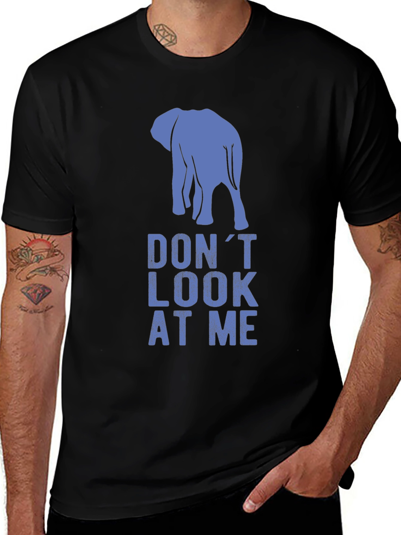 Variant 15 of Don't Look At Me Elephant Graphic Tee