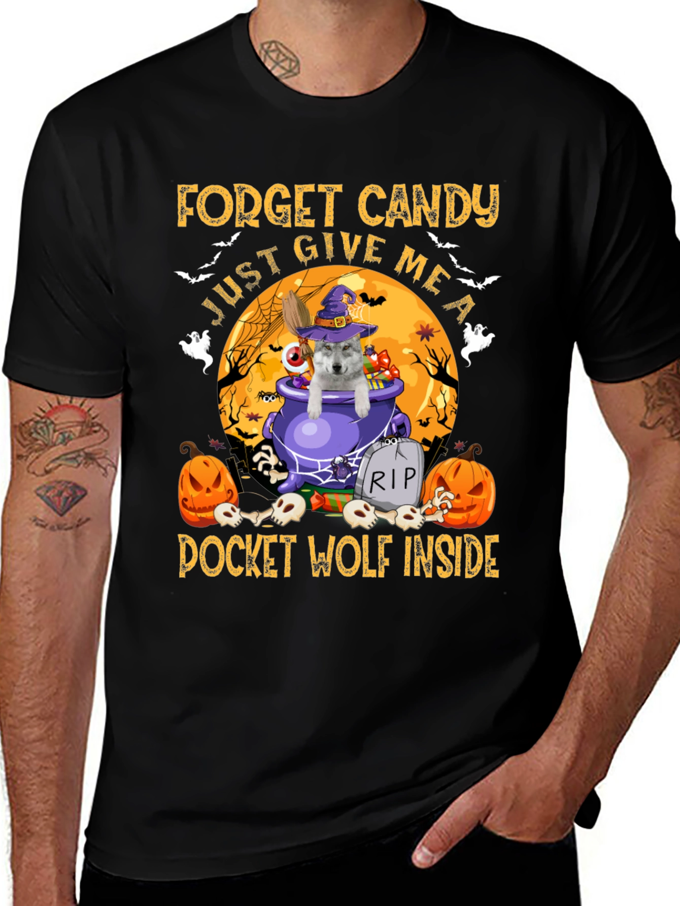 Variant 28 of Halloween Pocket Wolf T-Shirt