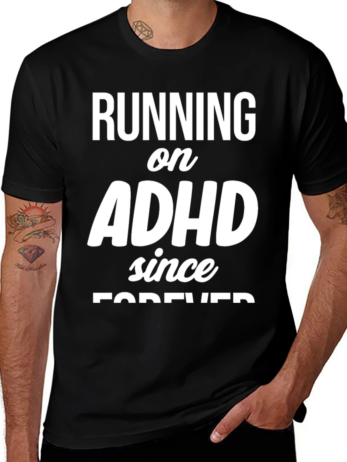 Variant 10 of Running on ADHD Since Forever Tee