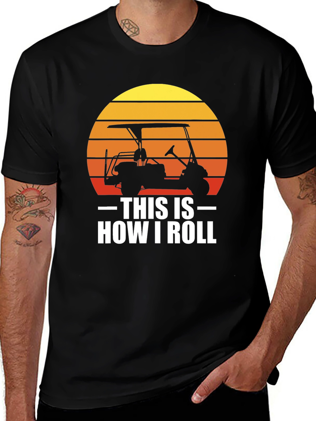 Variant 5 of This Is How I Roll Golf Cart T-Shirt