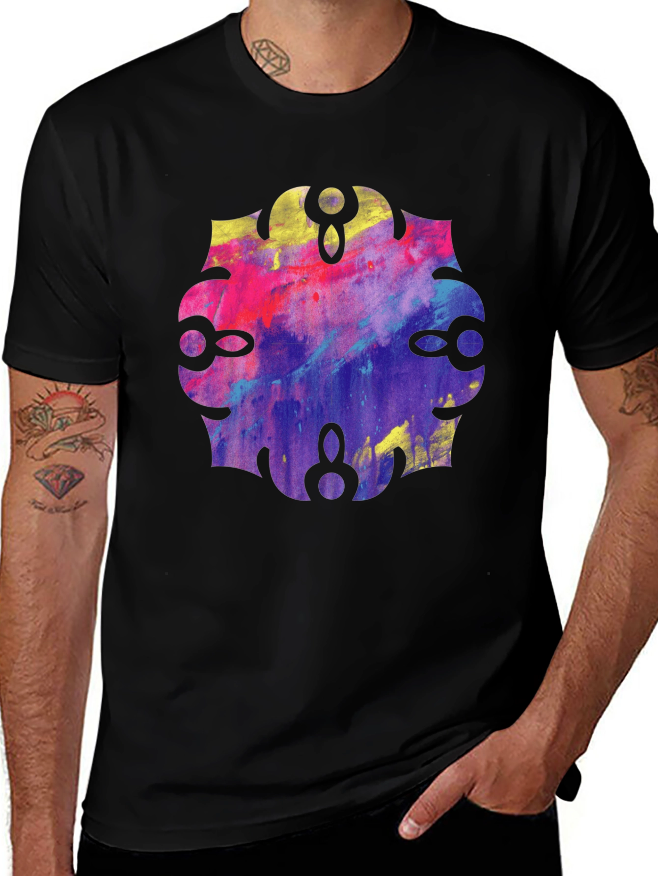 Variant 10 of Abstract Art Black T-Shirt