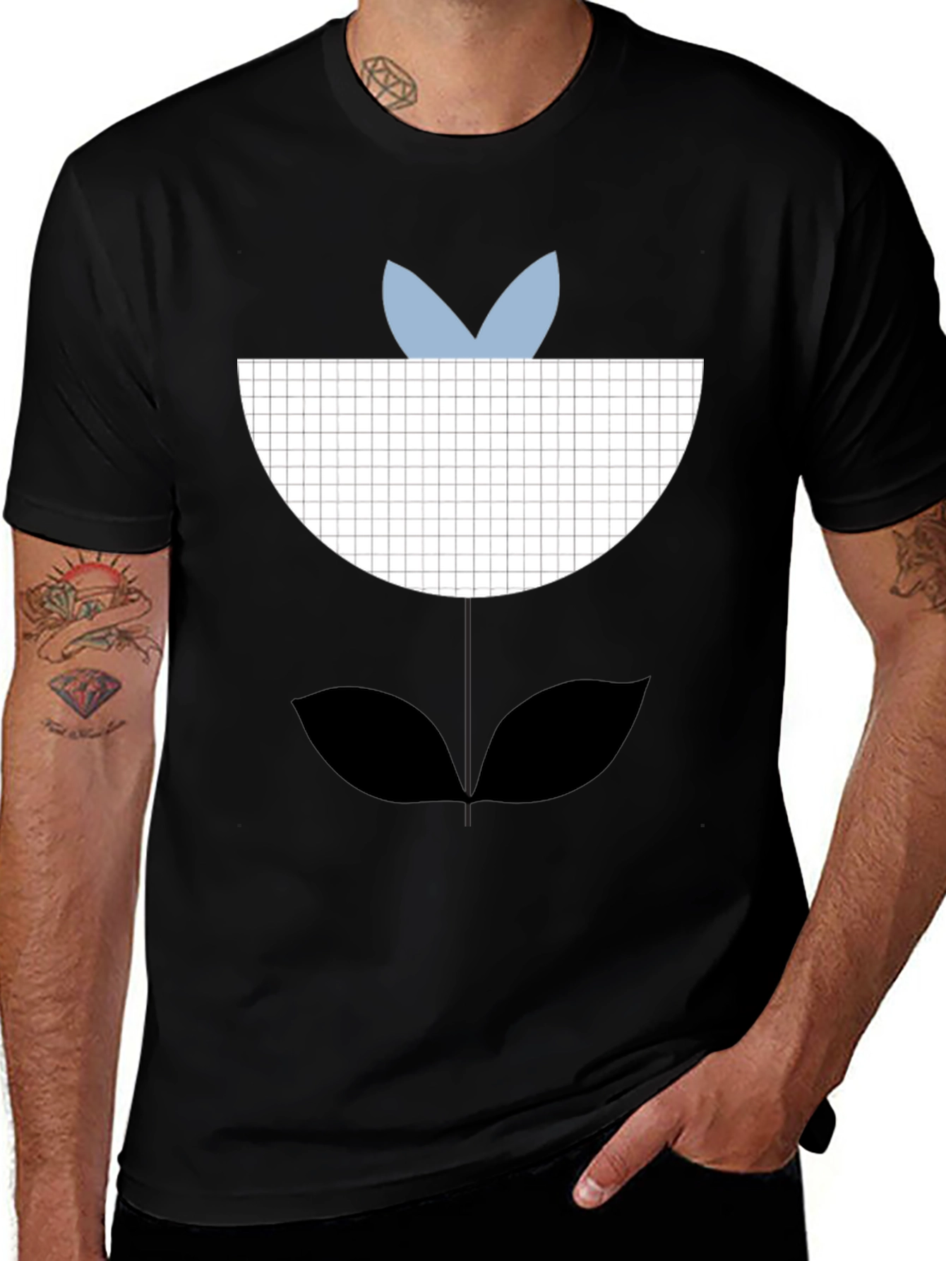 Variant 19 of Abstract Flower Graphic Tee - Modern Minimalist Design