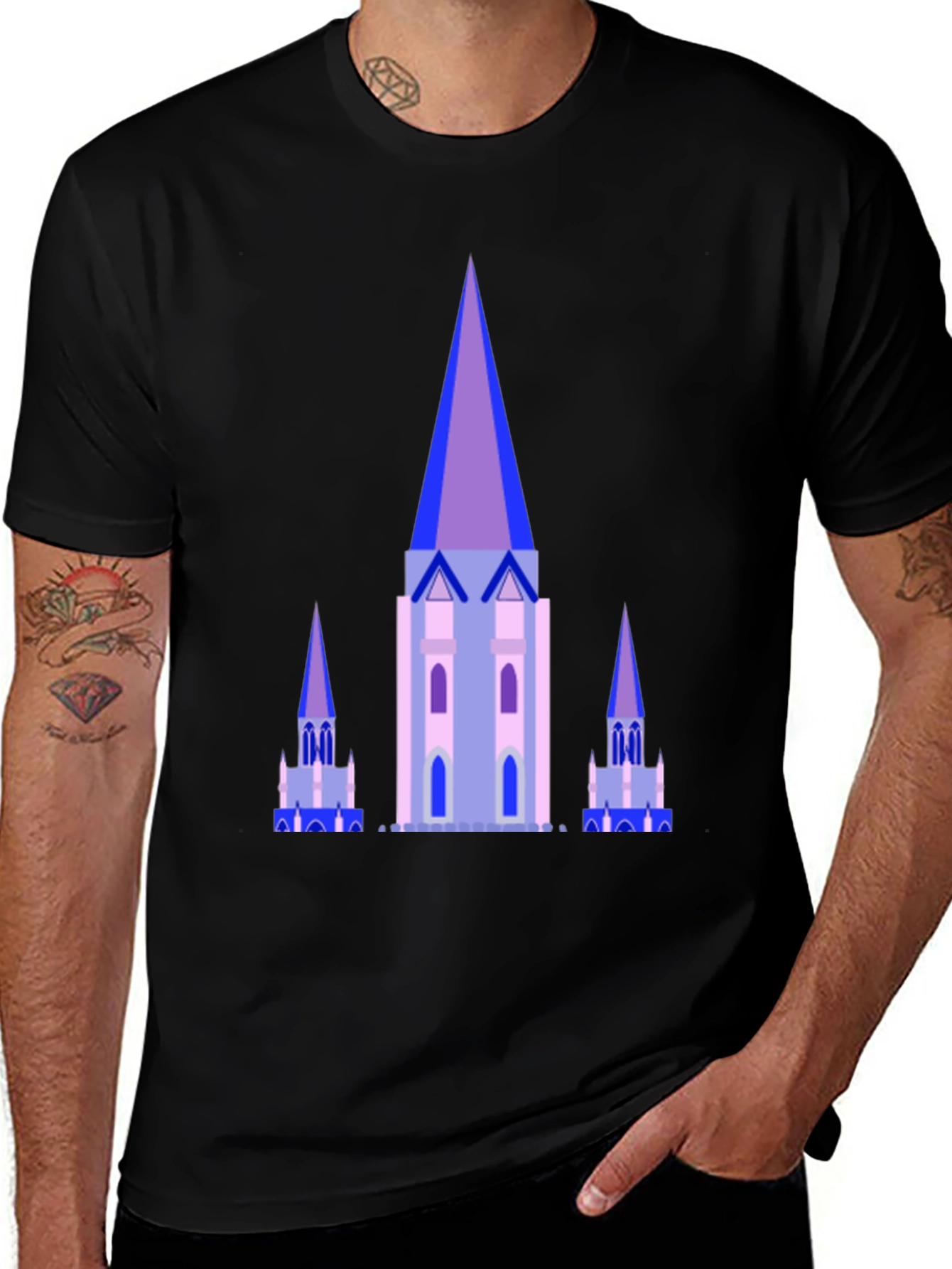 Variant 22 of Geometric Castle T-Shirt