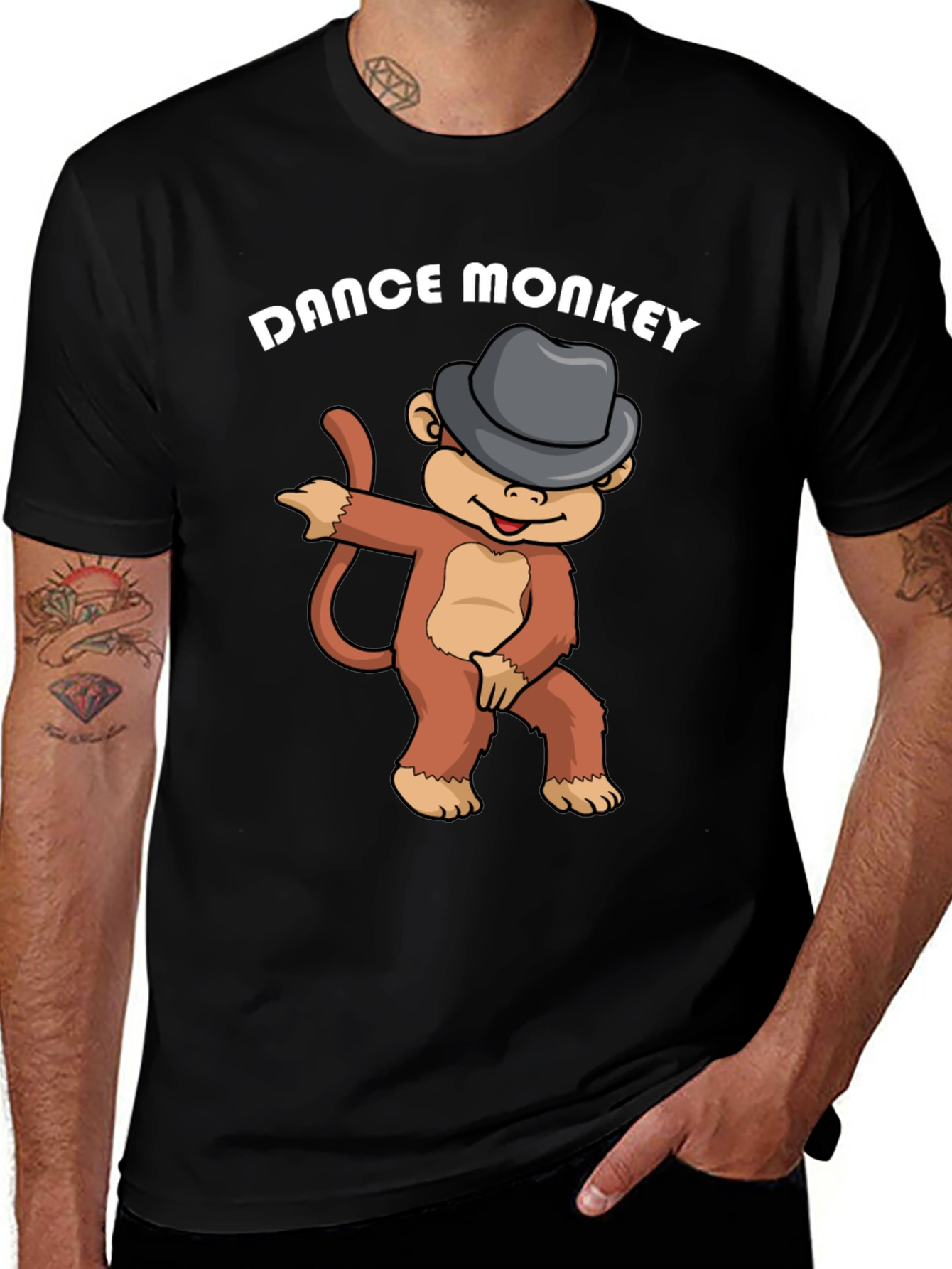 Variant 21 of Dance Monkey Graphic Tee - Fun Cartoon Shirt
