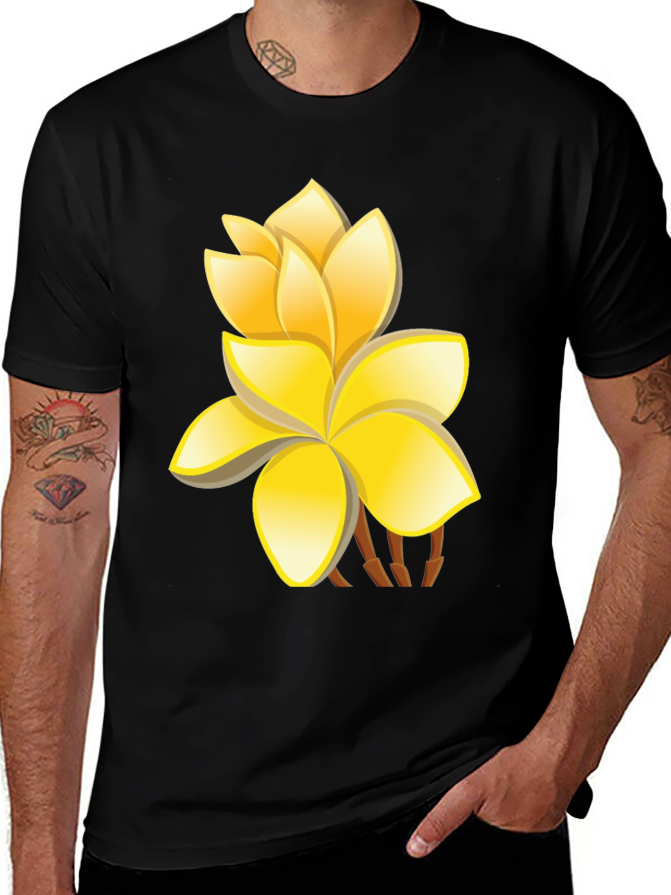 Variant 26 of Tropical Yellow Flower T-Shirt