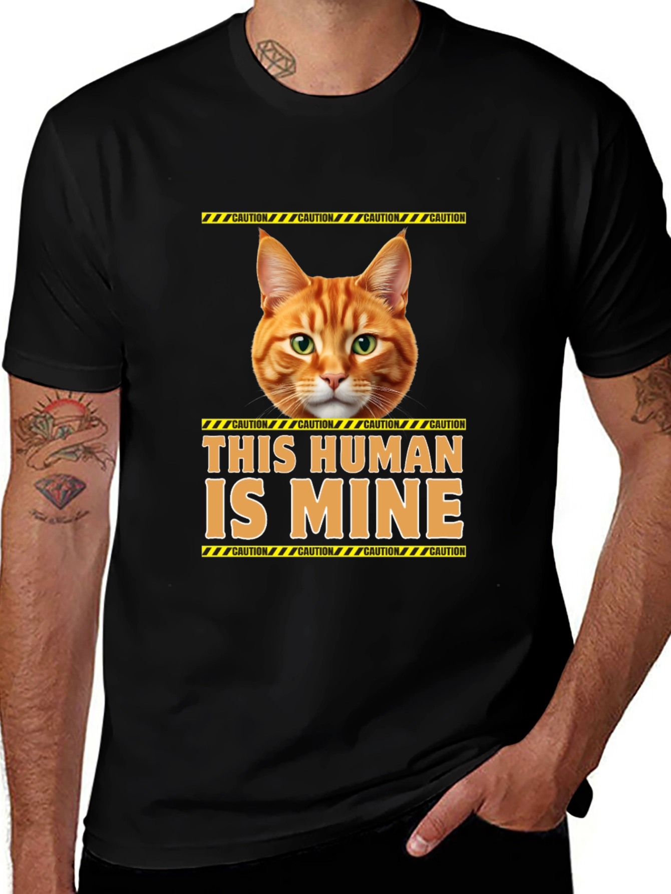 Variant 18 of This Human Is Mine Cat Lover T-Shirt