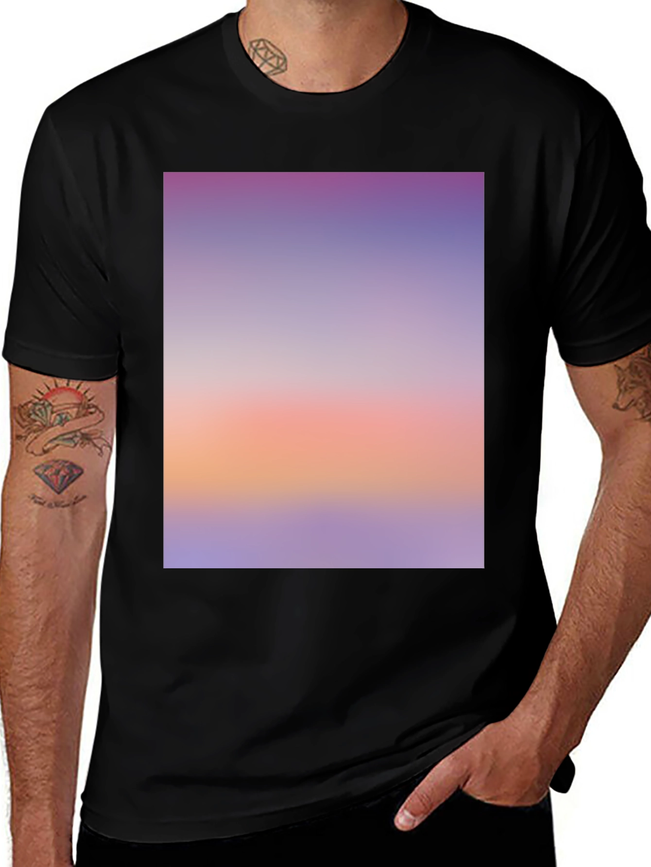 Variant 10 of Gradient Graphic Tee - Soft Blend Color Shirt