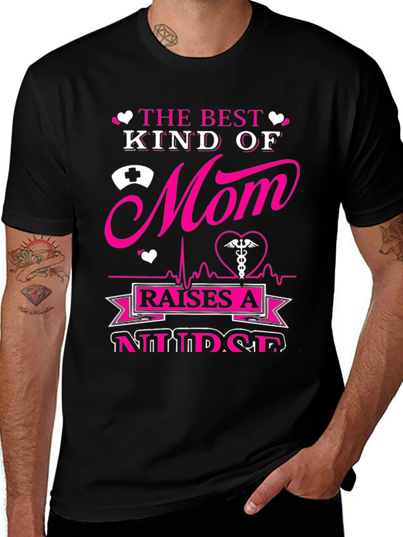 Variant 2 of Best Mom Nurse Graphic T-Shirt