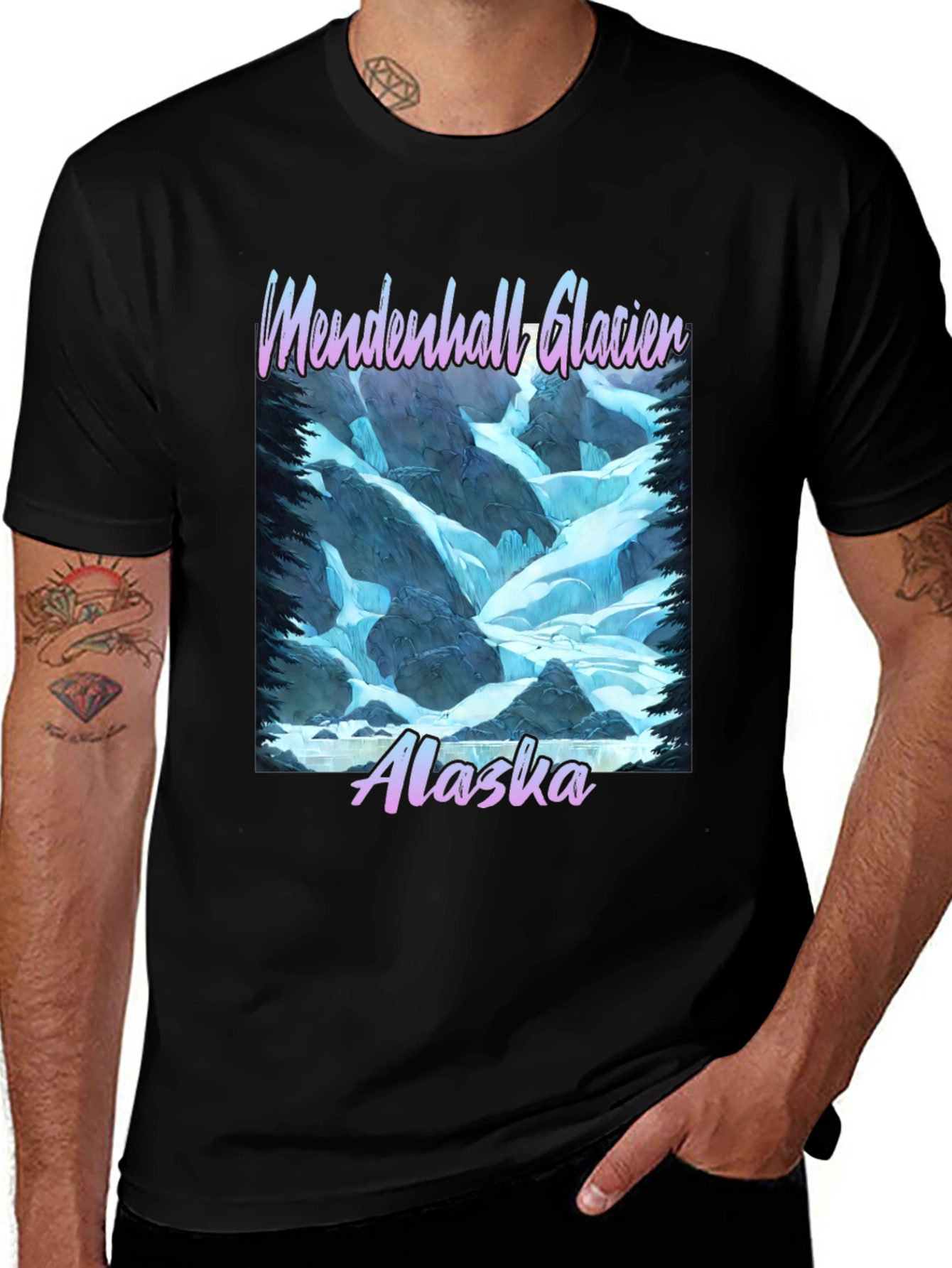Mendenhall Glacier Alaska Graphic T-Shirt