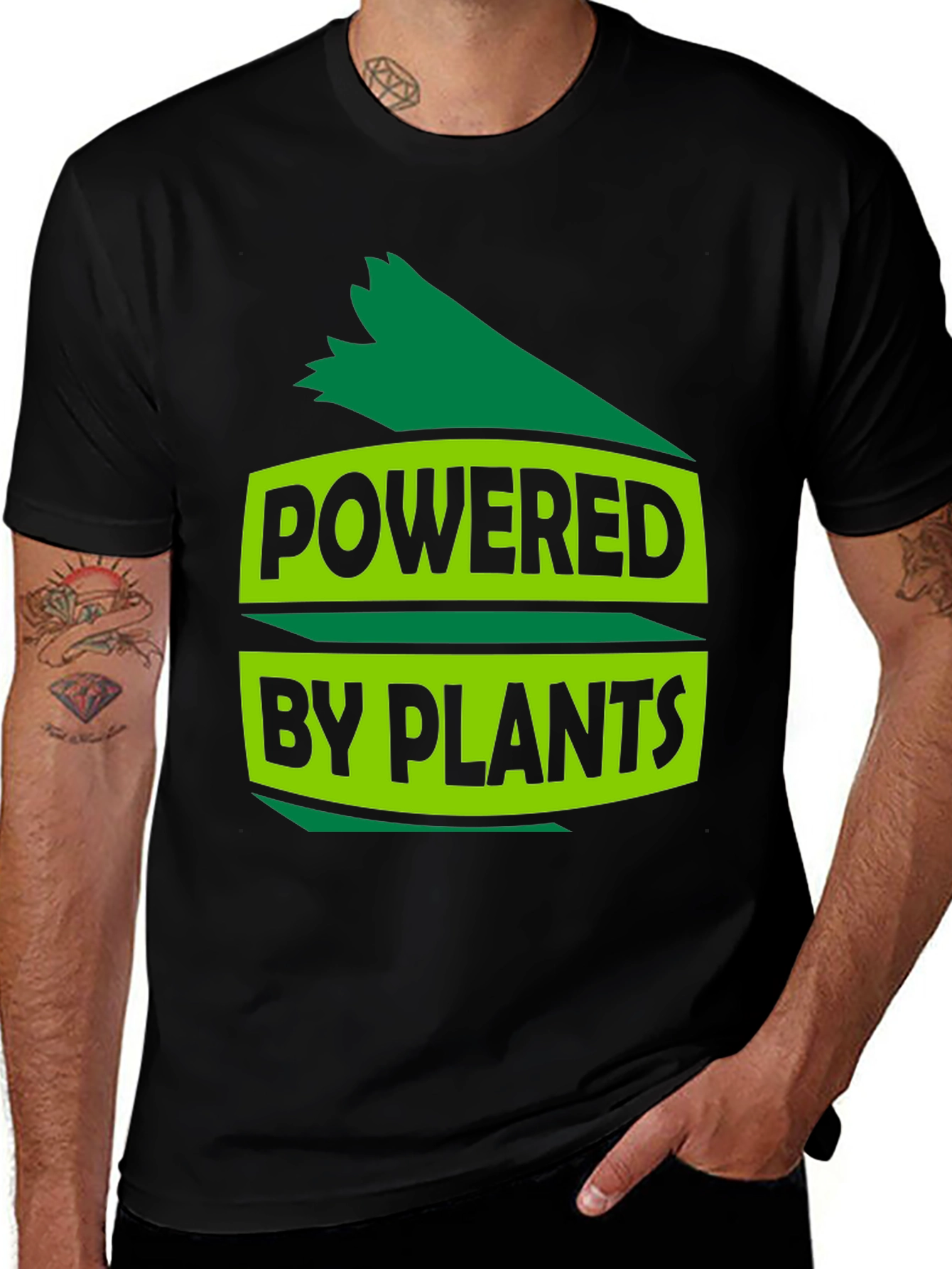 Variant 5 of Powered By Plants Graphic Tee - Black