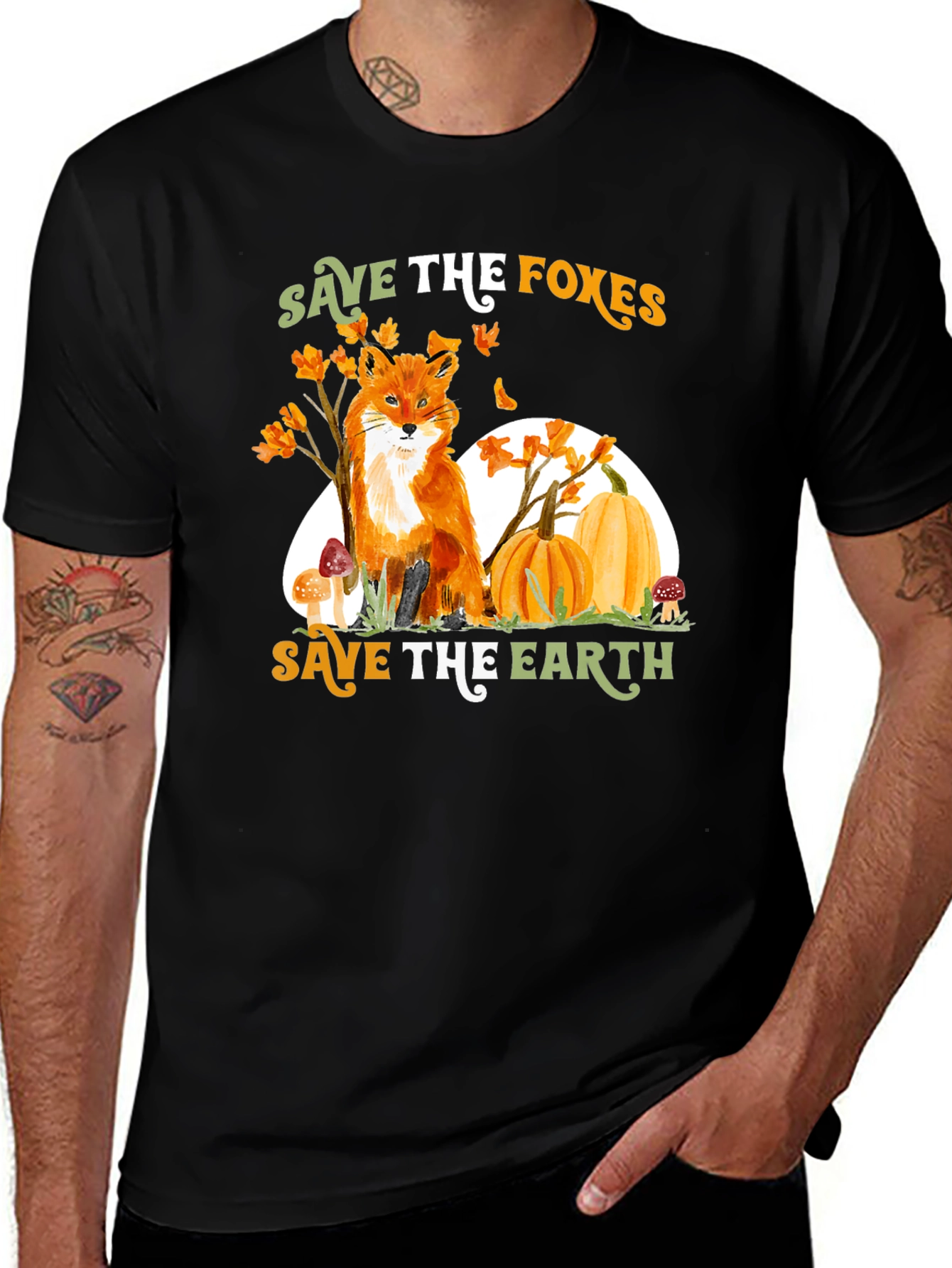 Variant 30 of Save the Foxes T-Shirt - Earth Friendly Tee