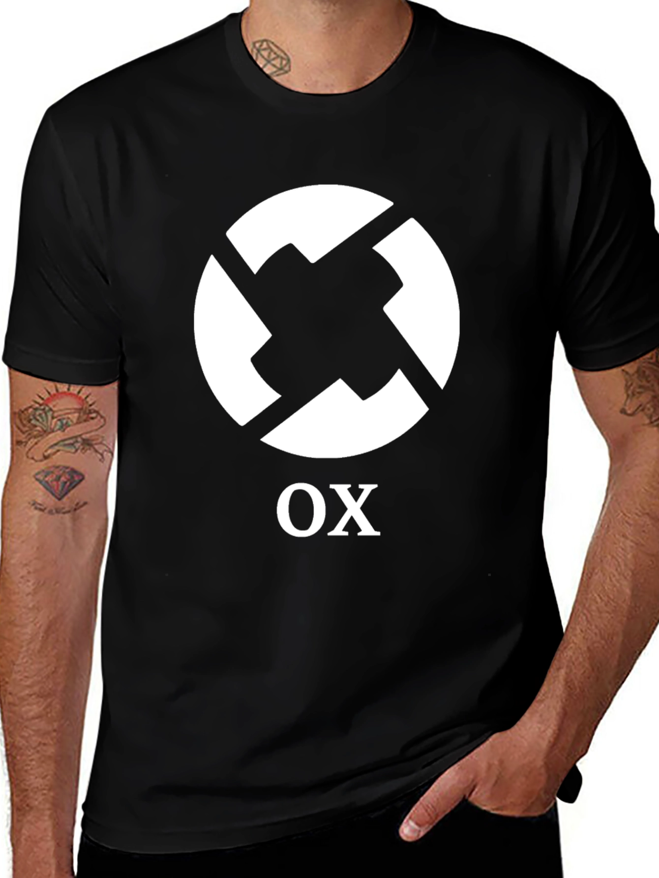 Variant 30 of OX Logo Black Graphic T-Shirt