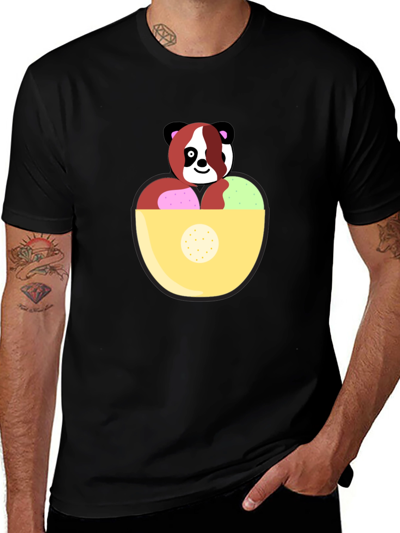 Variant 2 of Panda Ice Cream Graphic Tee