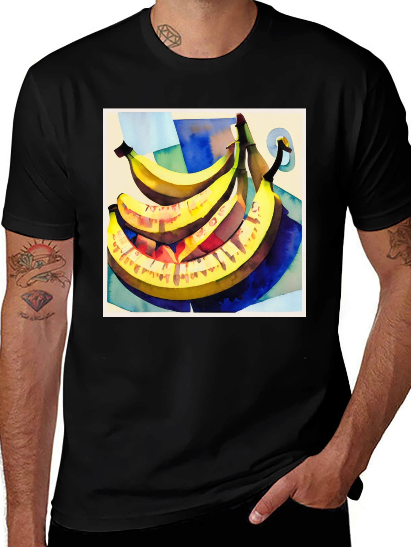 Variant 26 of Banana Art Graphic Tee - Stylish Fruit Lover's T-Shirt