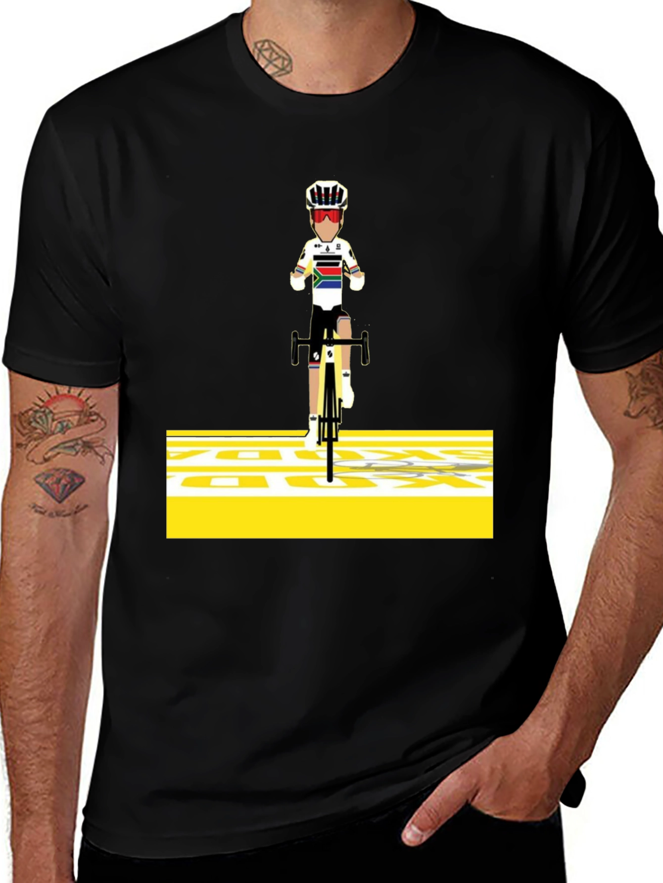 Variant 6 of Cycling Champion Graphic Tee - Black