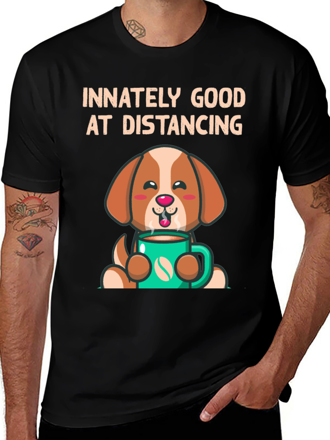 Variant 4 of Innate Good Distancing Dog T-Shirt
