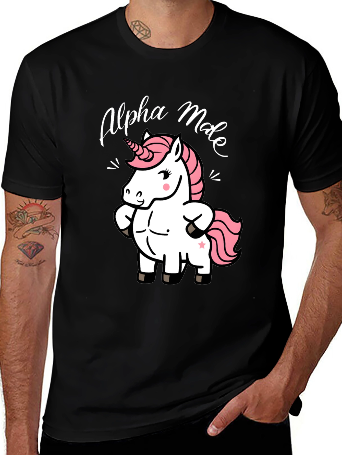 Variant 21 of Alpha Male Unicorn Graphic Tee