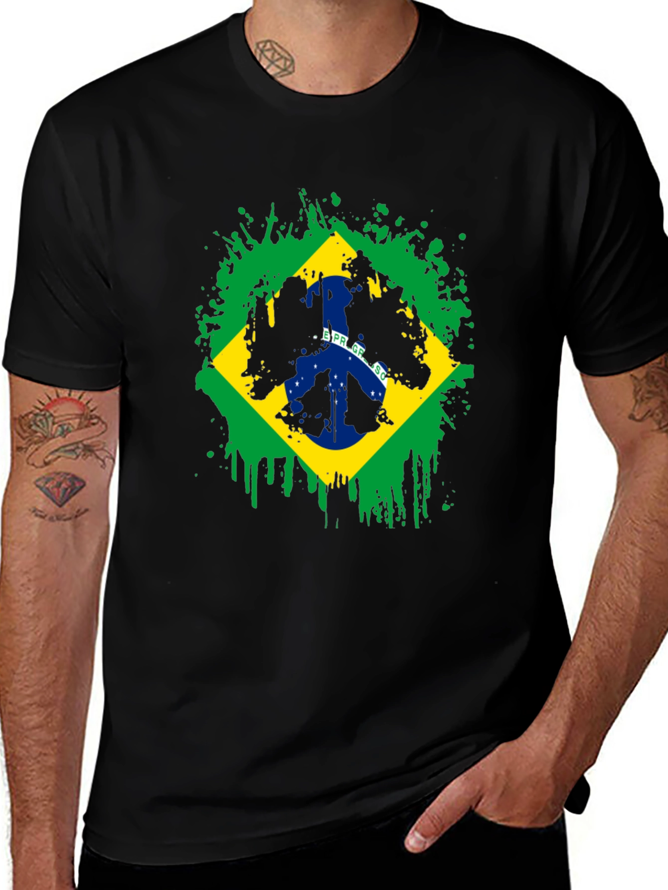 Variant 15 of Brazil Flag Graphic T-Shirt