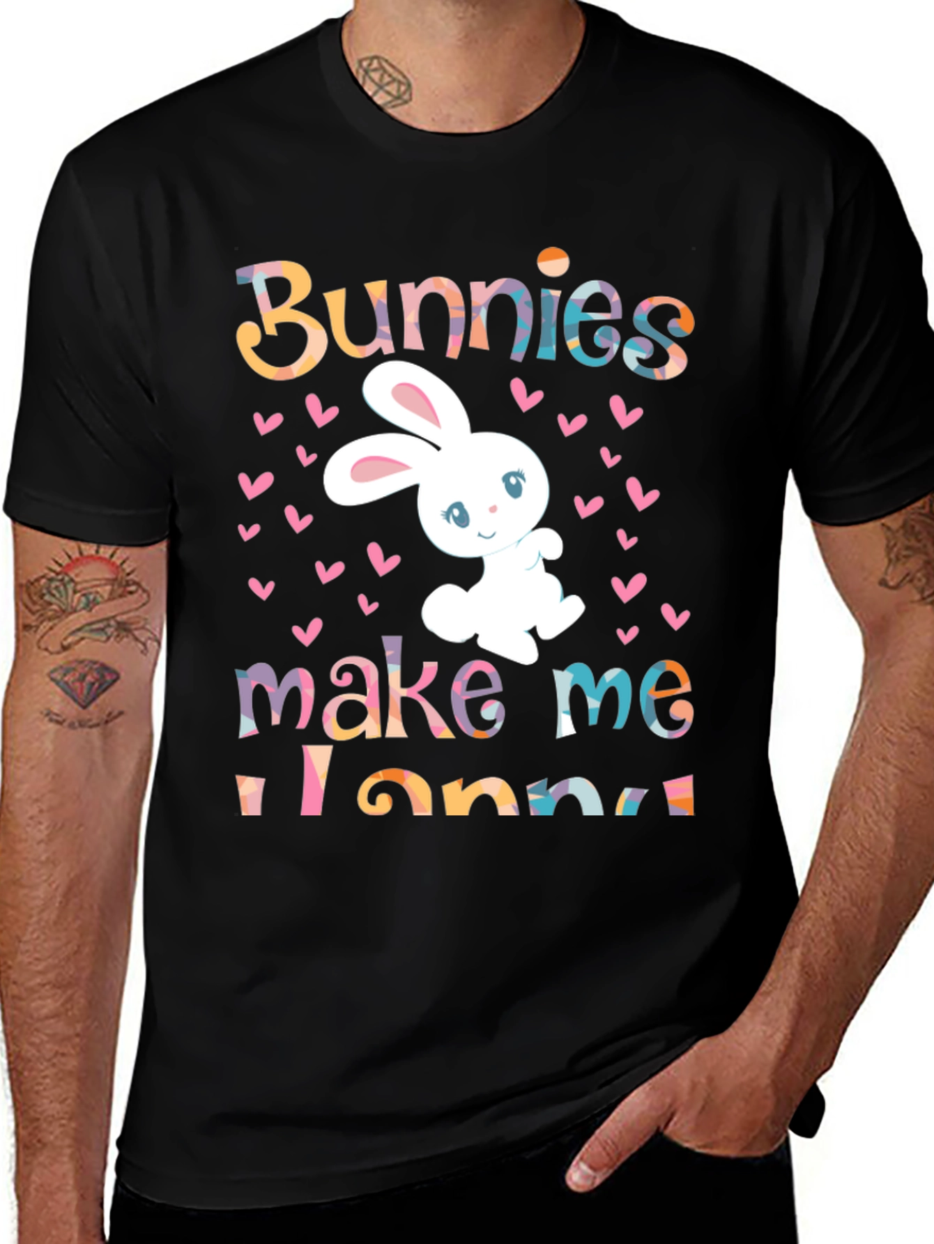 Easter Bunny Graphic Tee - Bunnies Make Me Hoppy