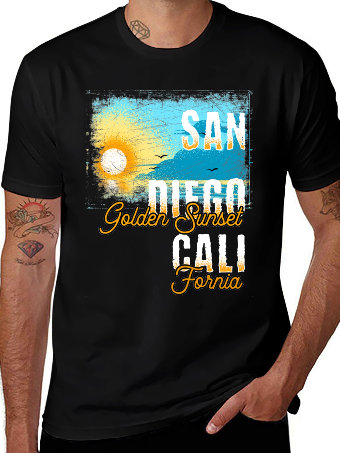 San Diego Golden Sunset Cali T-Shirt