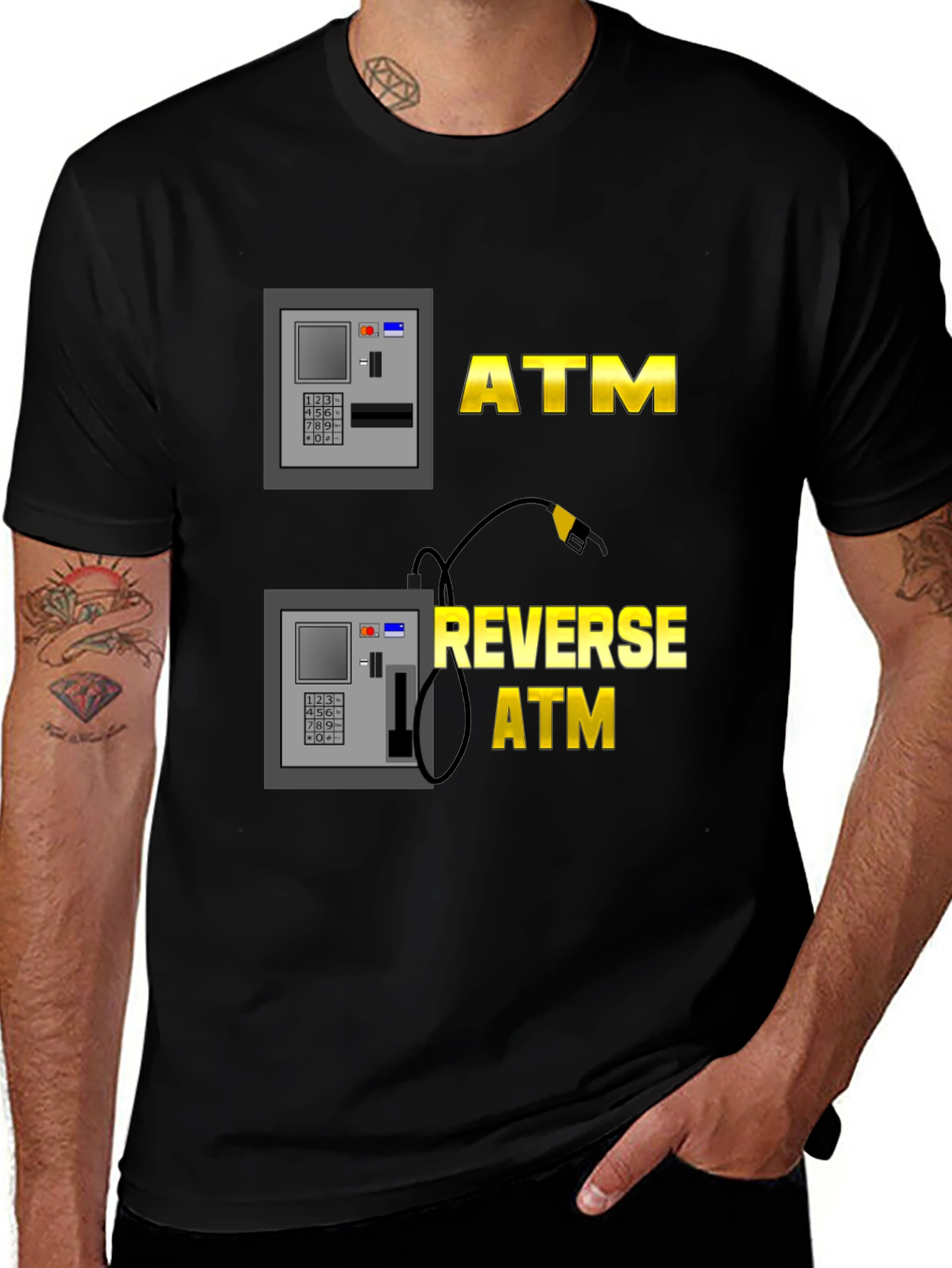 Variant 4 of Reverse ATM Graphic T-Shirt - Funny Finance Humor Tee