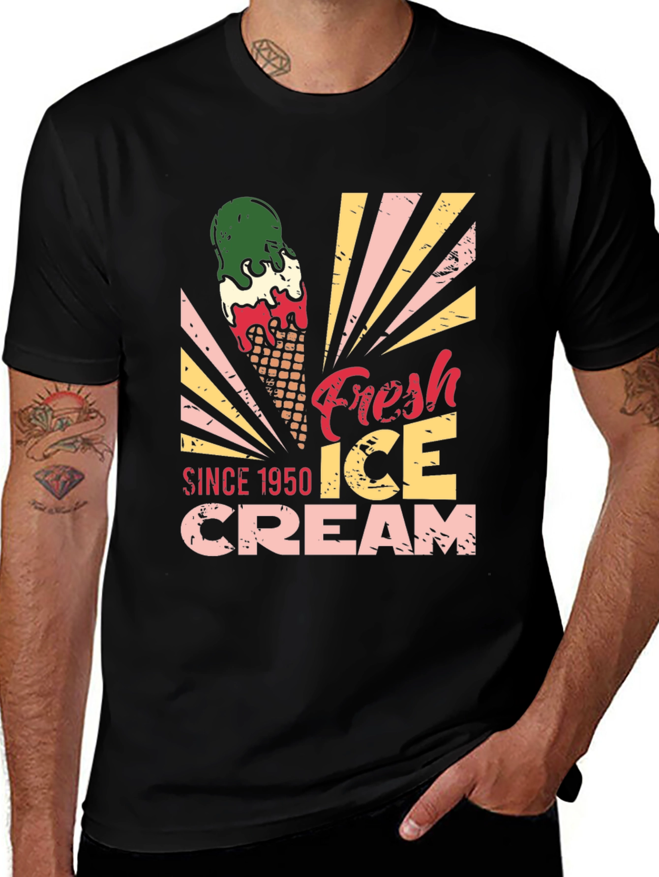 Variant 19 of Retro Fresh Ice Cream Graphic Tee