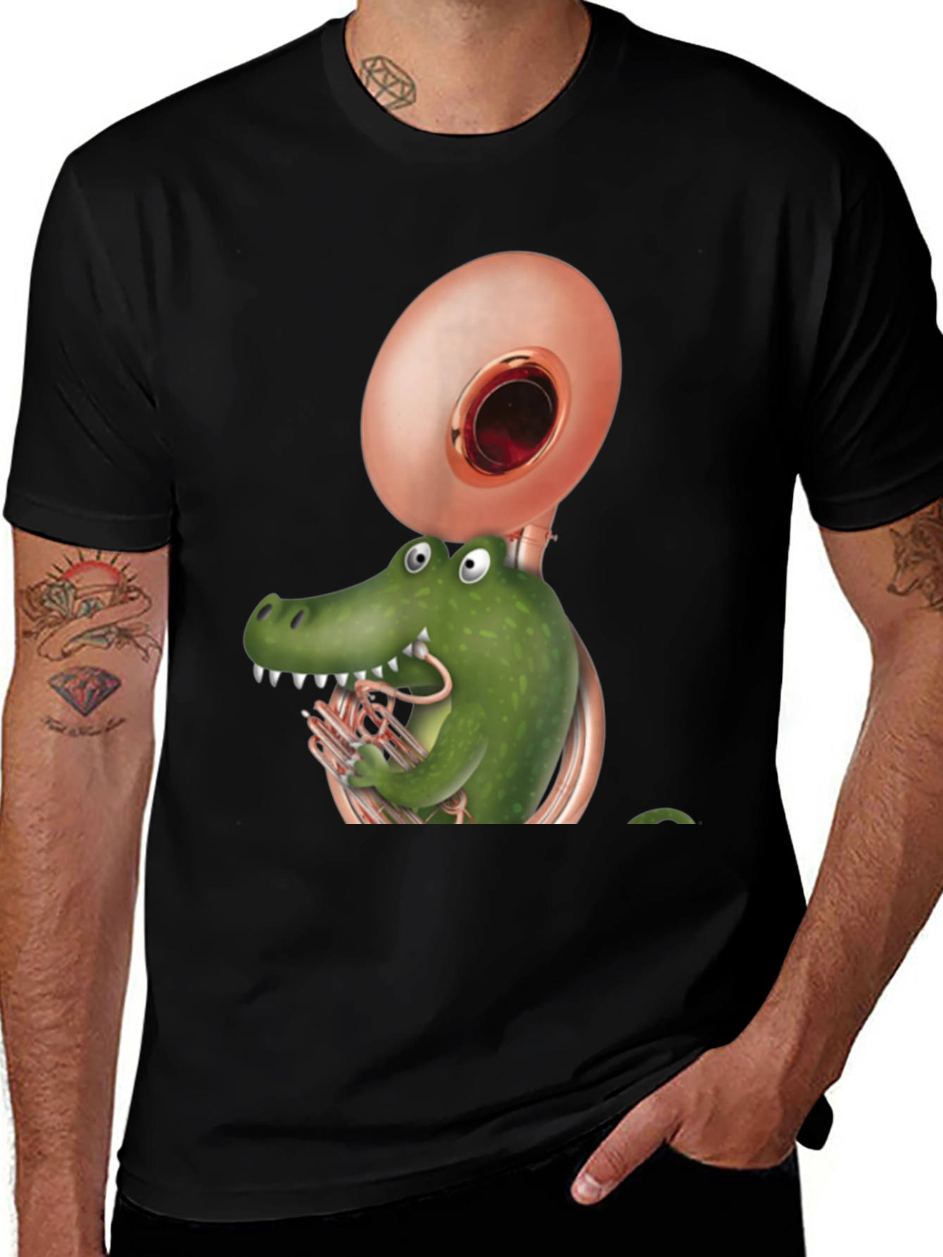 Variant 3 of Alligator Tuba Graphic Tee