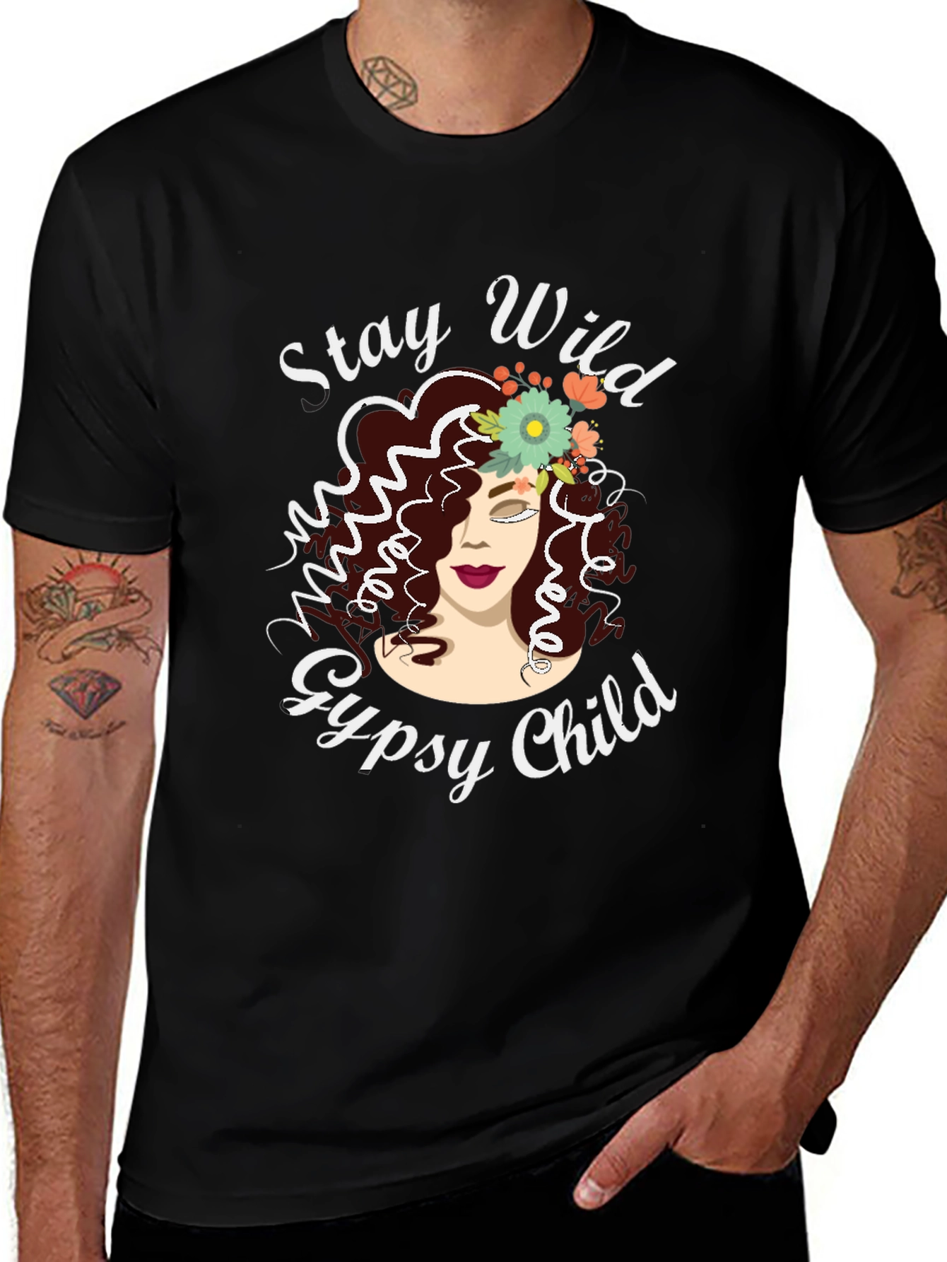 Variant 7 of Stay Wild Gypsy Child Graphic Tee