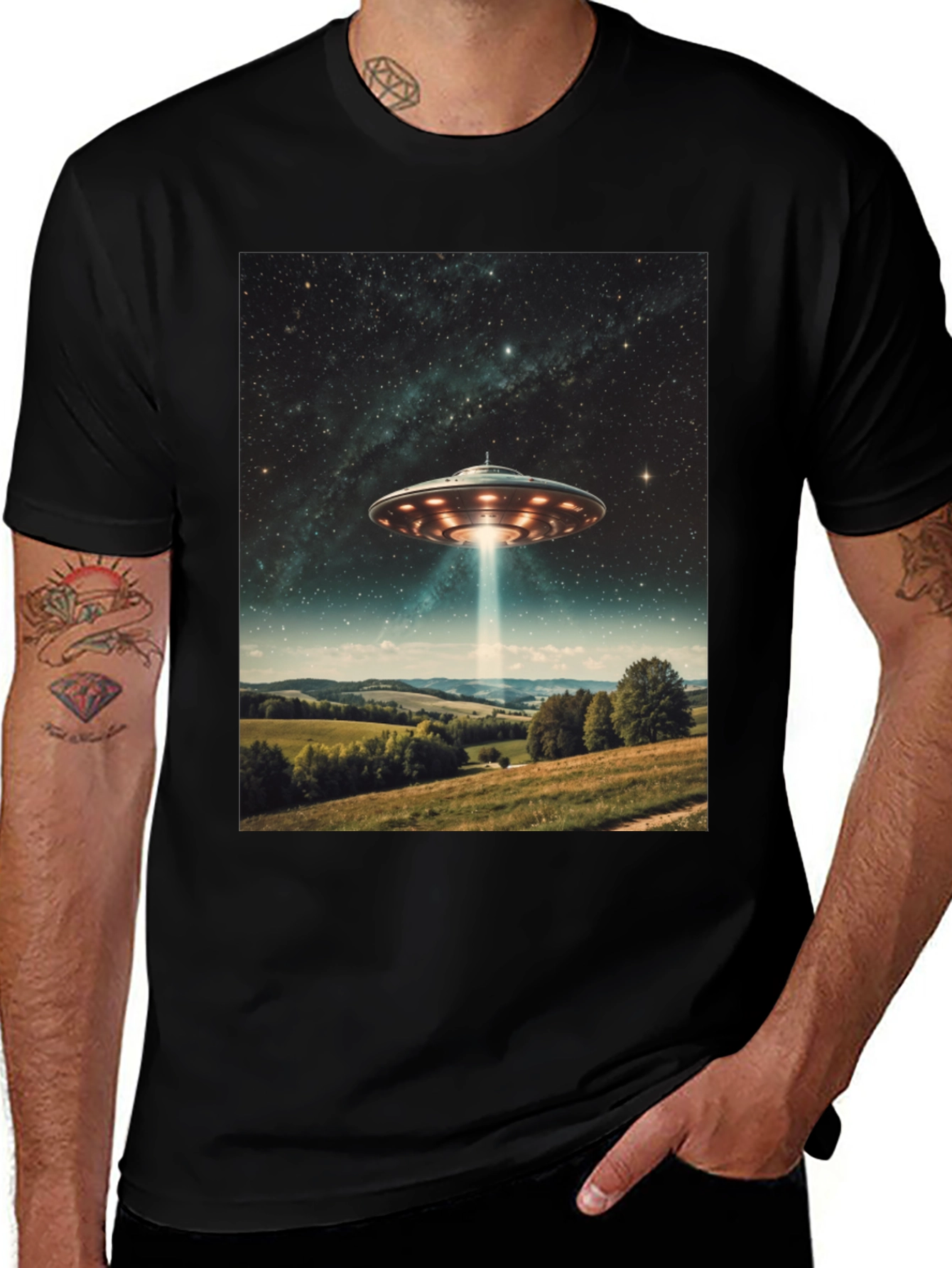 UFO Abduction T-Shirt - Sci-Fi Graphic Tee