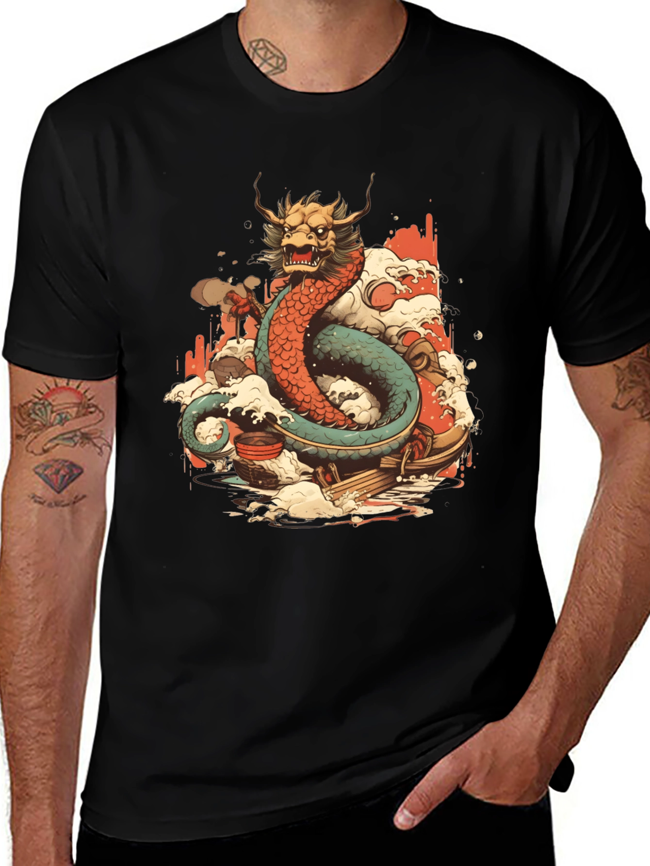 Variant 30 of Dragon Graphic Tee - Unique Artistic Design