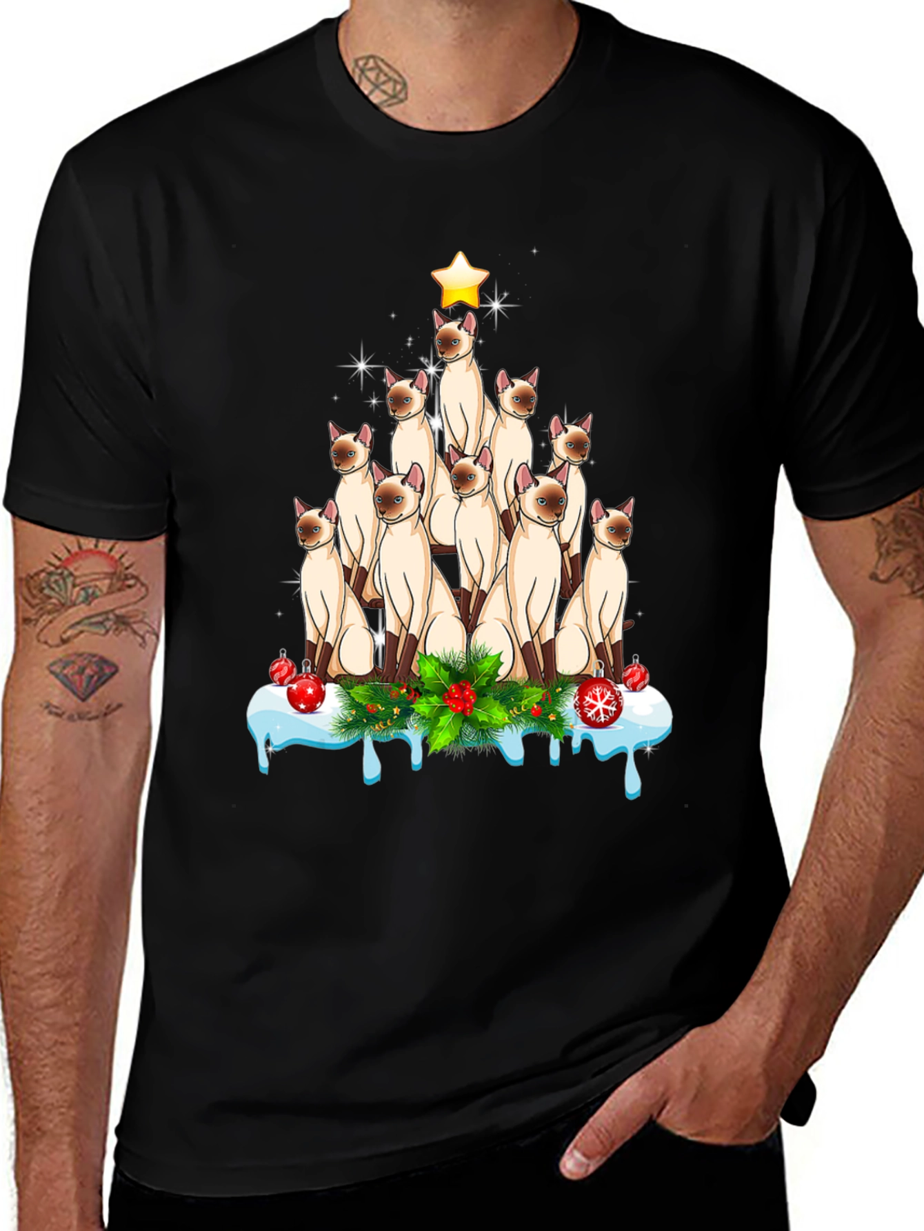 Cat Christmas Tree T-Shirt