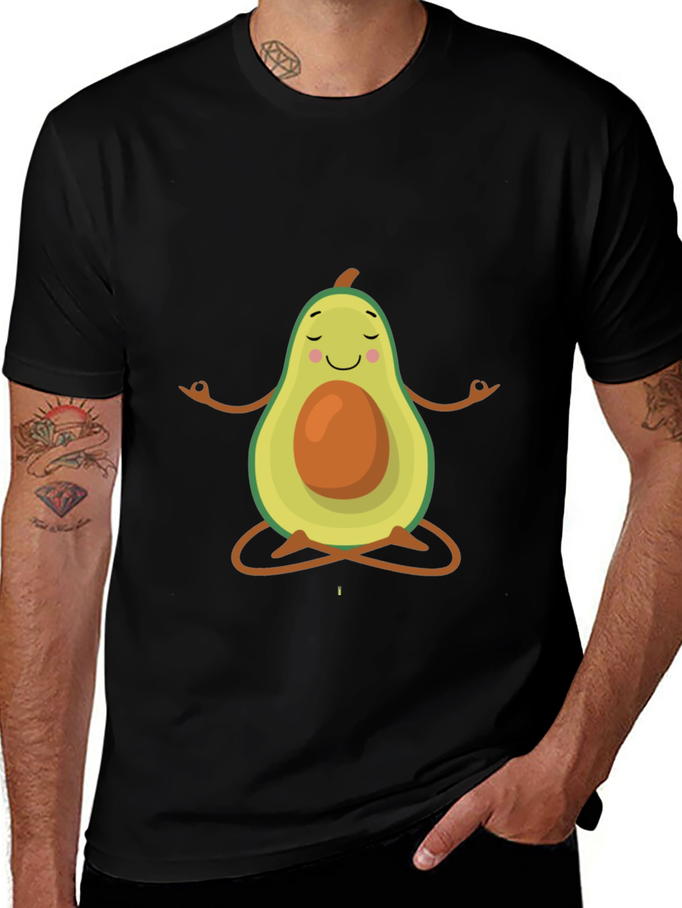 Variant 7 of Zen Avocado T-Shirt - Funny Yoga Tee