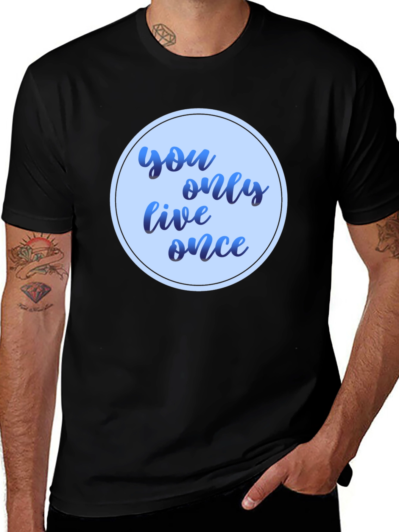 You Only Live Once Crew Neck Tee