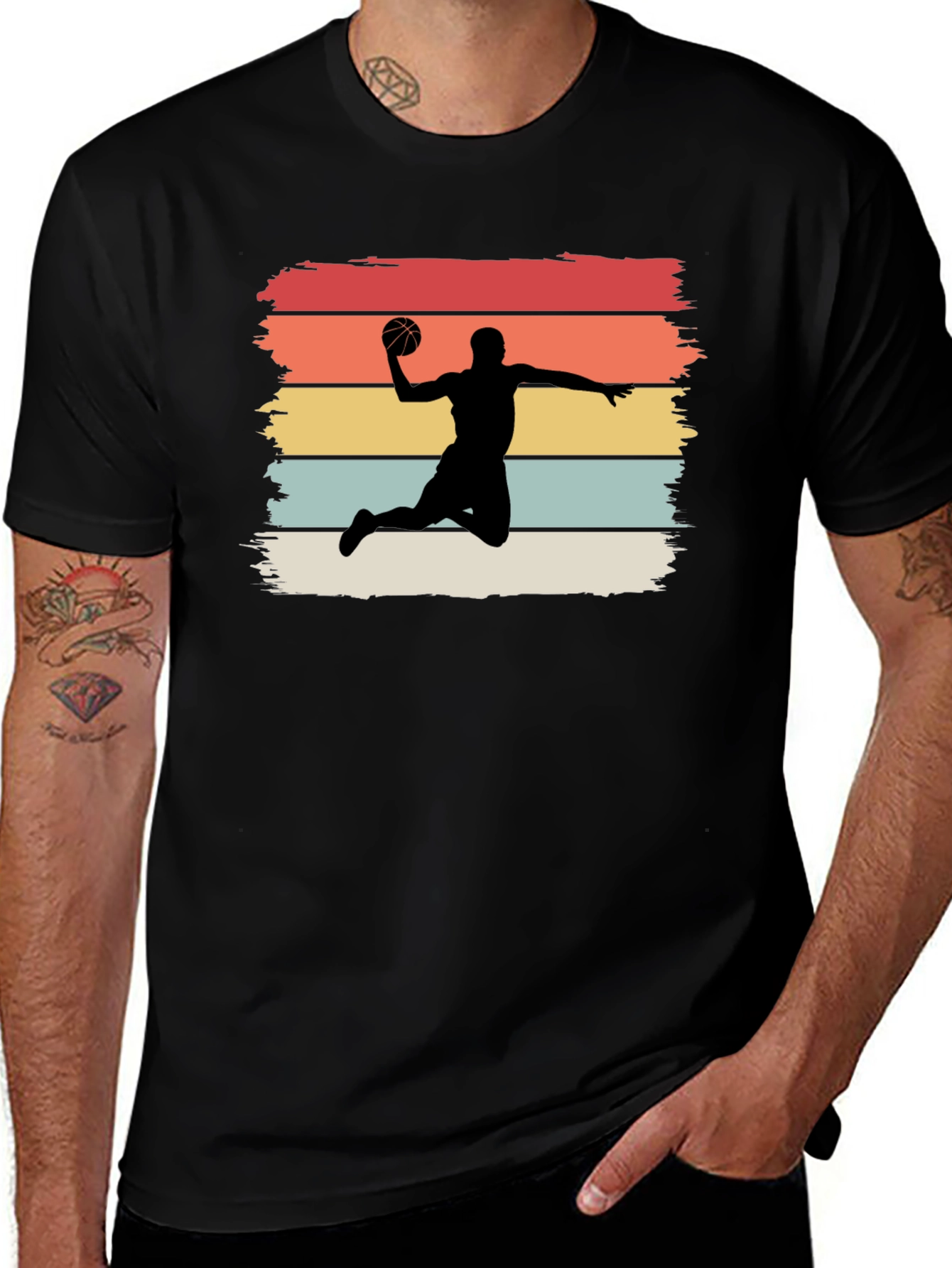 Retro Dunk T-Shirt - Vintage Style Basketball Tee