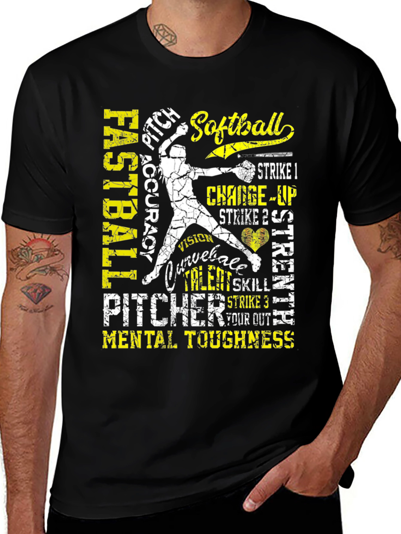 Variant 21 of Softball Pitcher T-Shirt: Fastball Accuracy and Mental Toughness