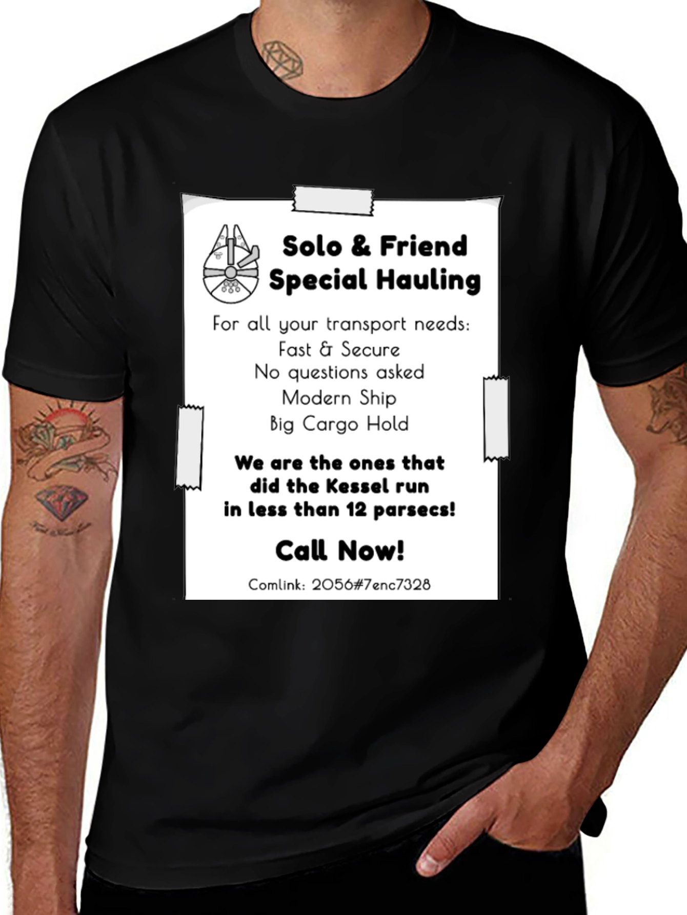 Solo & Friend Special Hauling T-Shirt - Sci-Fi Transport Tee