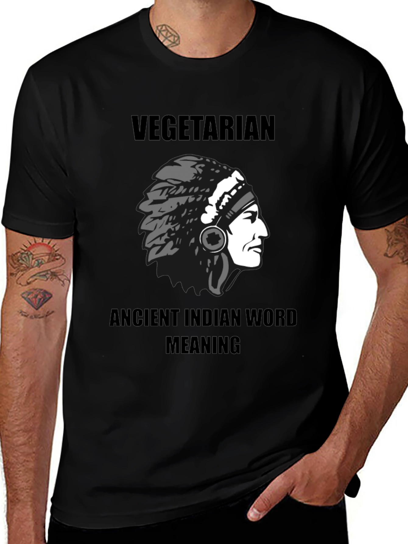 Variant 16 of Vegetarian Ancient Indian Word Meaning T-Shirt