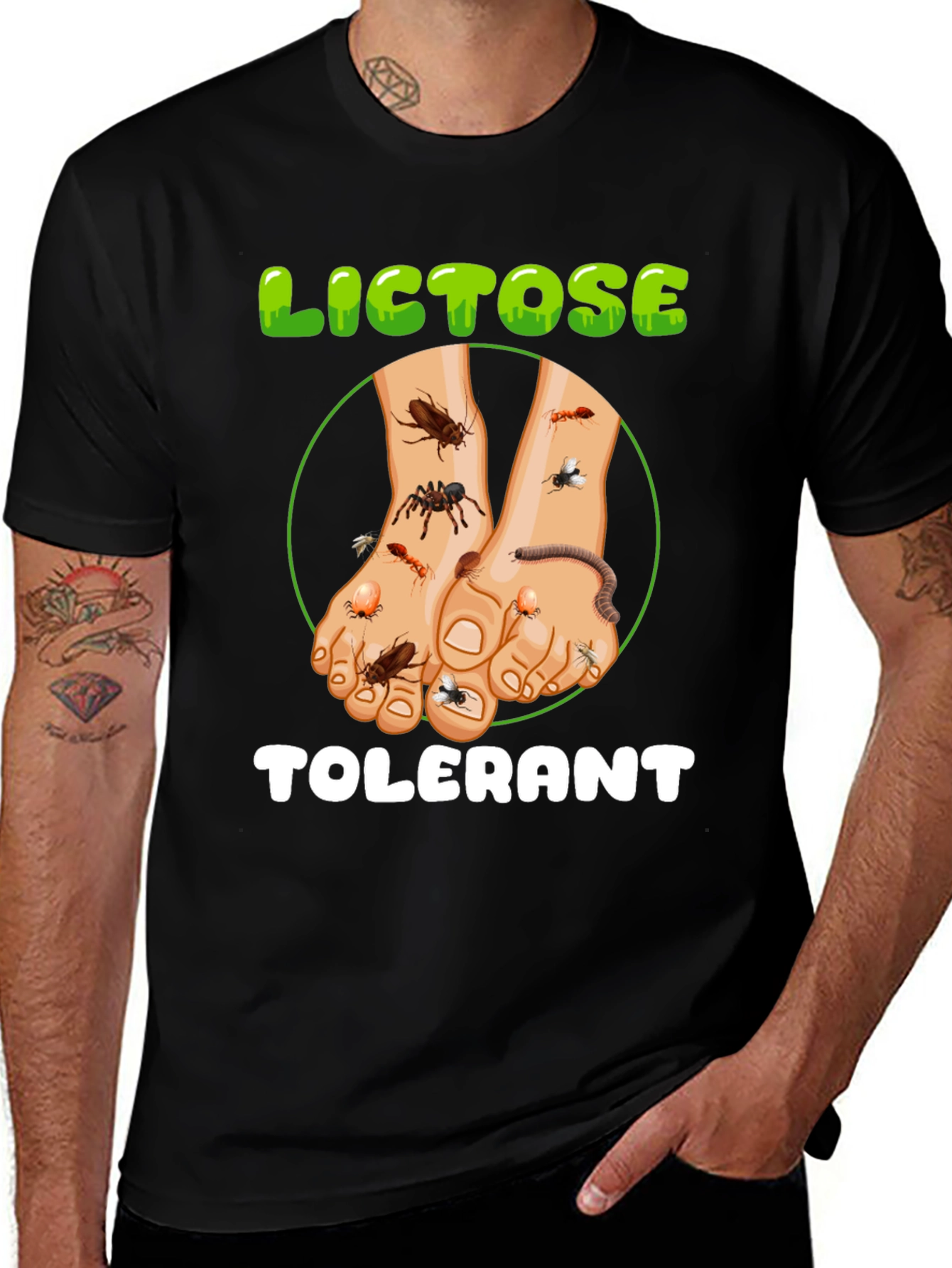 Black Lictose Tolerant Graphic T-Shirt main image