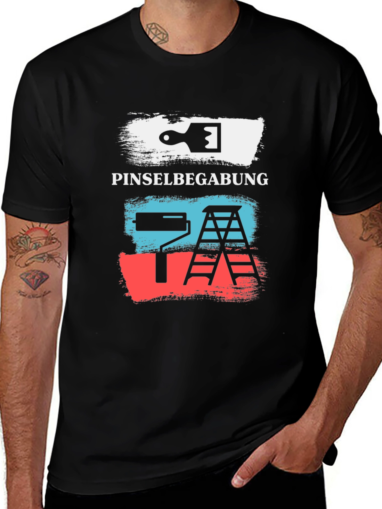 Painter's Talent T-Shirt - PINSELBEGABUNG Crew Neck Tee