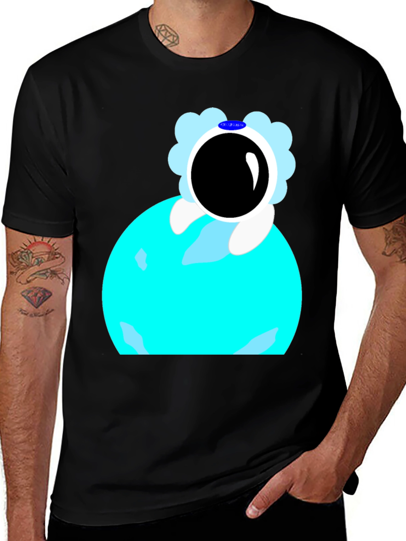 Astronaut on Planet Graphic T-Shirt