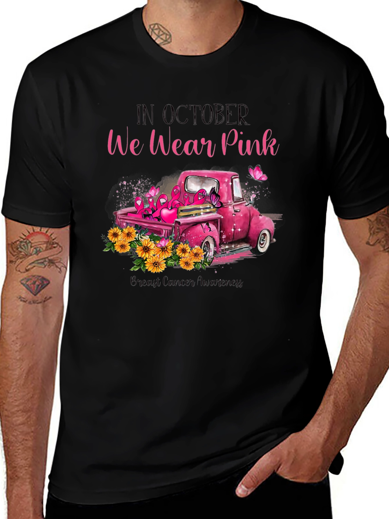 Variant 16 of October Pink Ribbon Truck T-Shirt