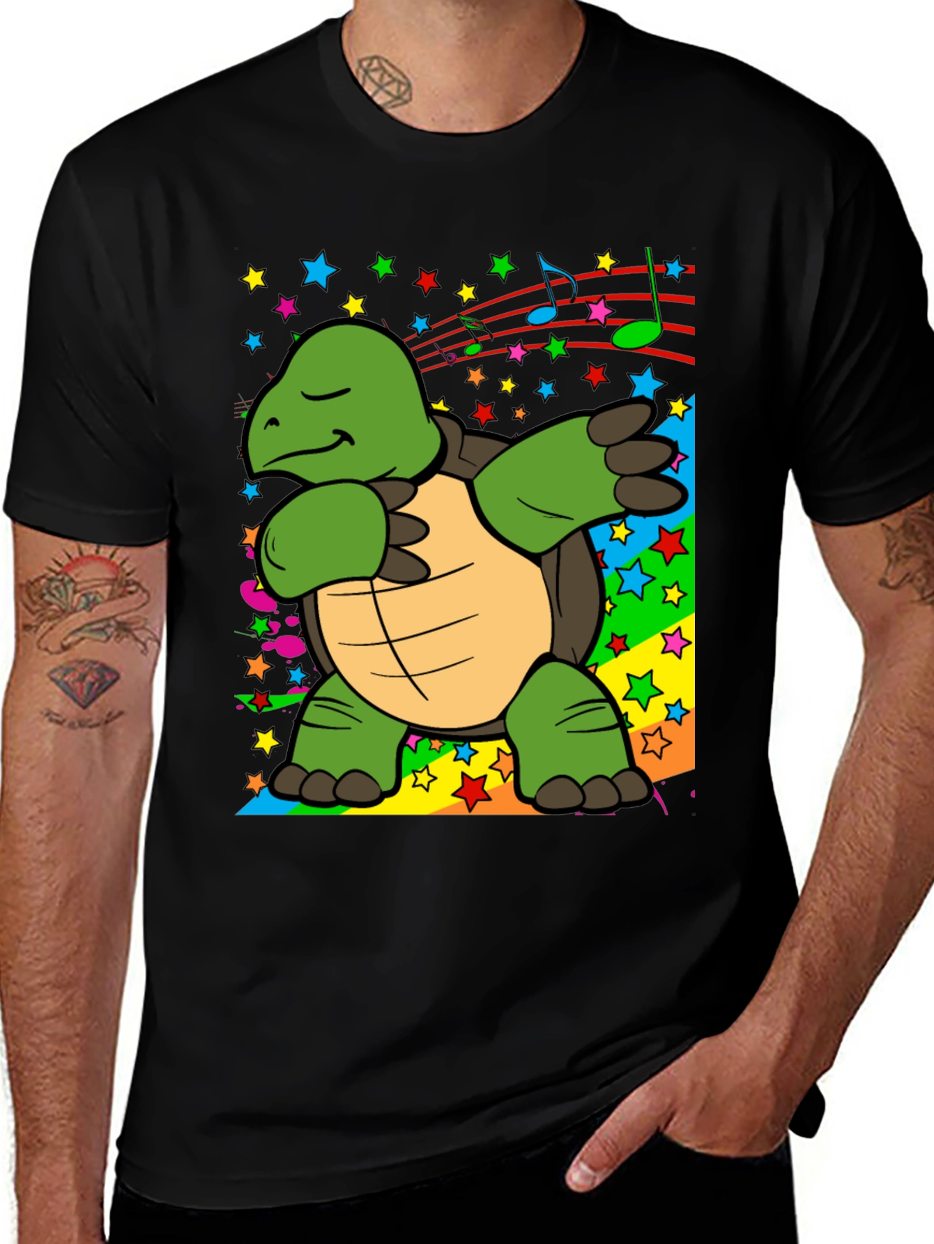 Variant 18 of Dabbing Turtle Graphic Tee - Cool & Fun